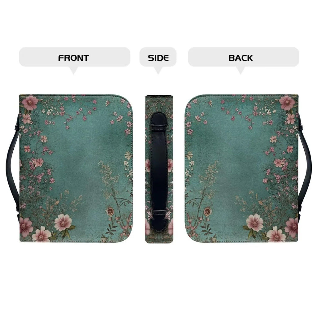 Bible Cover,Bible bag comes with a portable handle, Waterproof PU Leather Zipper Book Cover Bible Bag Bible Carrying Case M-2XL