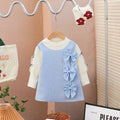Girls' Dress Spring and Autumn 2024New Princess Dress Spring Baby's First Birthday Party Small Fragrant Bowknot Dress