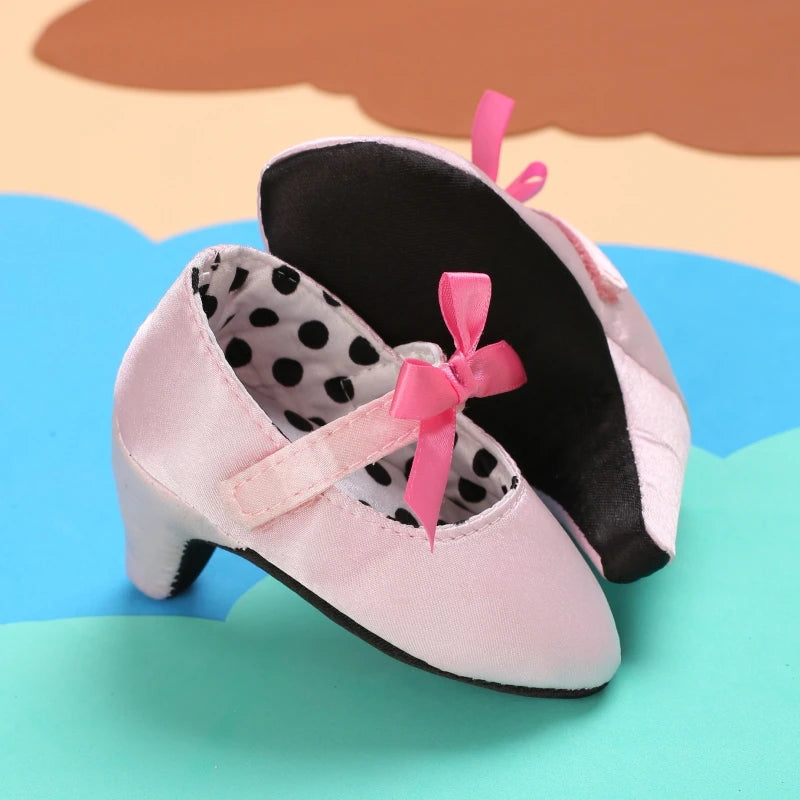 2026 New Infant Newborn Baby Girl High Heels Shoes Princess Bow First Birthday Party Shoes Photo Props Shoes 10CM / 10.5CM