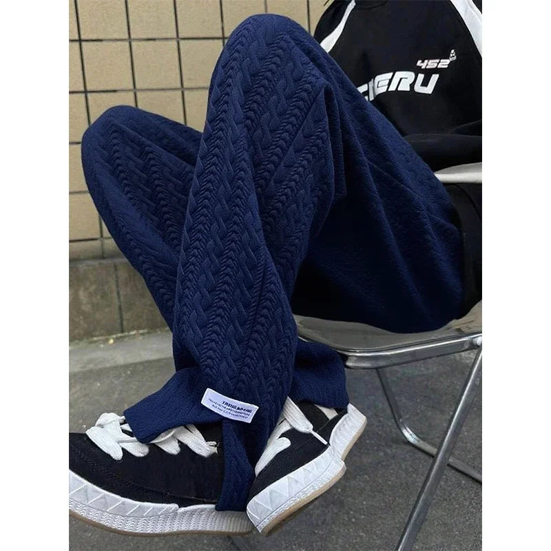 Men's Baggy Pants Sportswear Autumn Winter Male Trousers Gyms Hip Hop Tracksuit Black Pant Casual Fashion Joggers Sweatpants Men