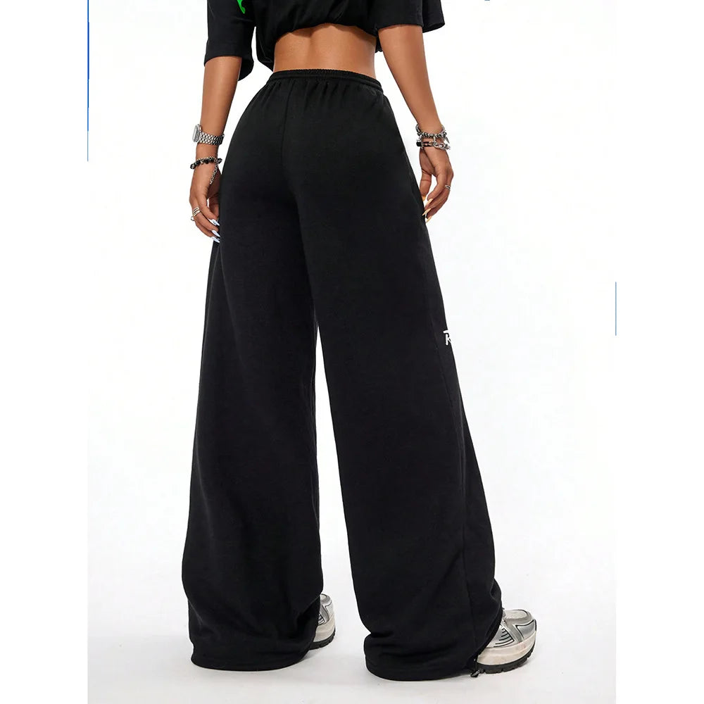 Women's Trousersamerican Jazz Dance Street Dance Wide Leg Pants Y2K Women's Pantsloose Pantswomen's Elastic Pantsautumn