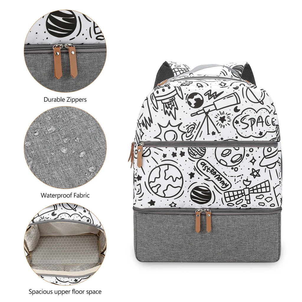 New Baby Diaper Bag Backpack Multifunctional Waterproof Maternity Nappy Bags Mommy Travel Backpack Stroller Bag Baby Nappy Cares