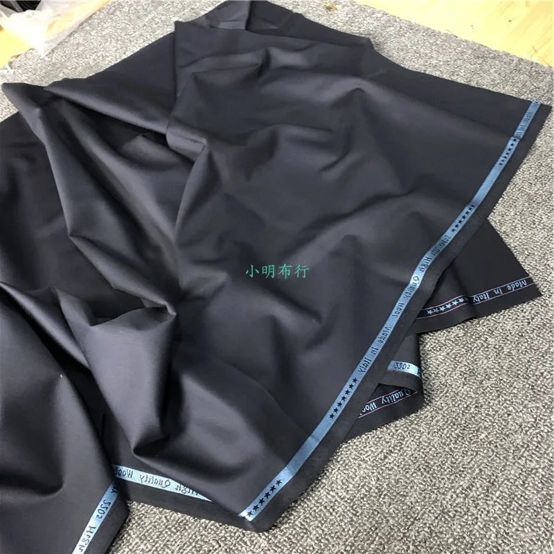 80% Suit Fabric Worsted Wool Suit Pants High Quality Men's Fabrics Classic Navy Blue Gray Black Atiku Fabric for Men By Meter