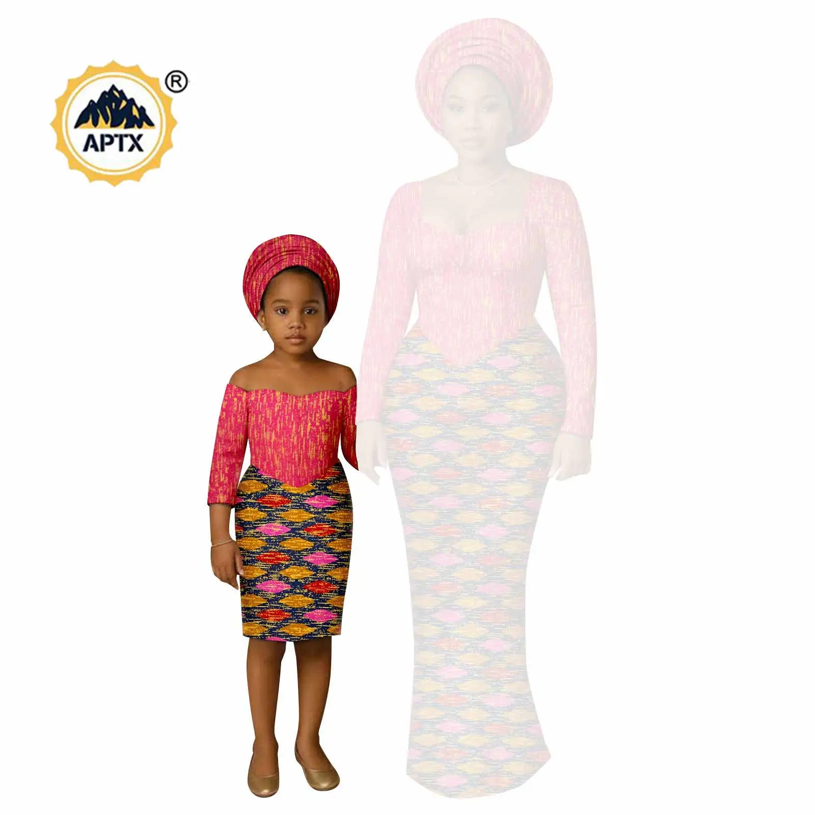 African Print Long Dresses for Women Family Outfits Dashiki Couple Clothes Mom and Daughter Dresses Ankara Outwear 25F029