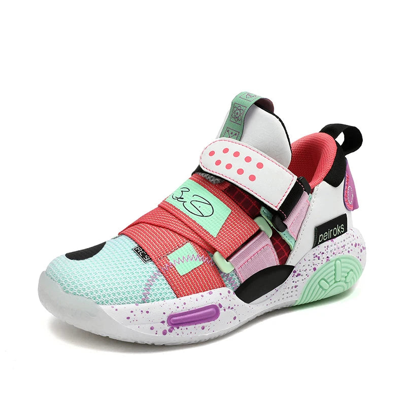 2024 New Children's Basketball Shoes For Boys Girls Non-slip Kids Sport Shoes Lightweight Outdoor Sneakers Trainers Footwear