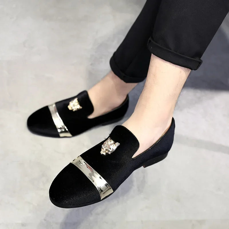 Party Shoes for Men Dress Shoe 2025 Fashion Designer Slip on Loafers Male Italian Luxury Brand Wedding Shoes Mocasines Hombre