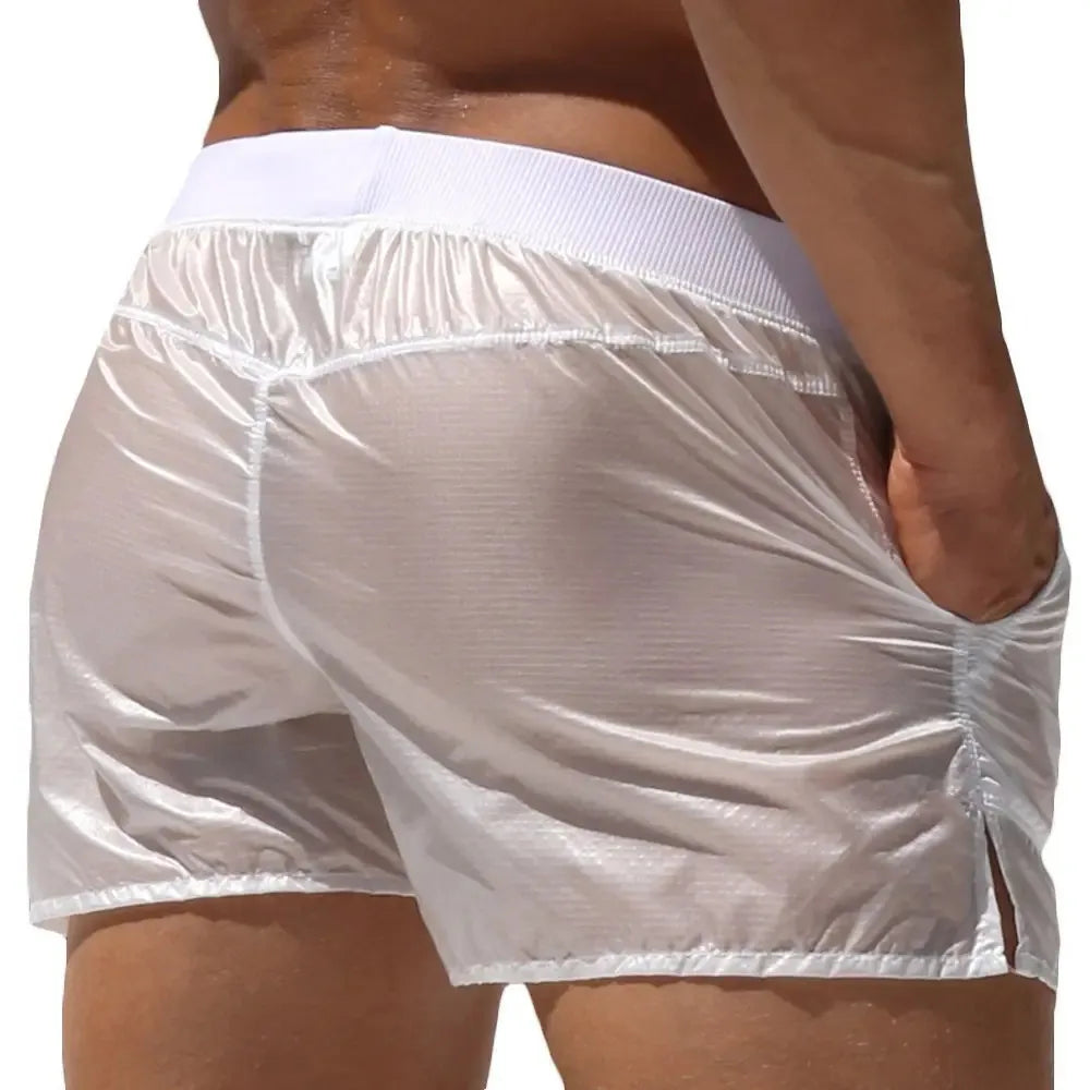 Men's Summer Sexy Swimwear Swimsuit Swimming Trunks Transparent Sunga Mens Swim Briefs Beach Shorts Mayo Sungas De Praia Homens
