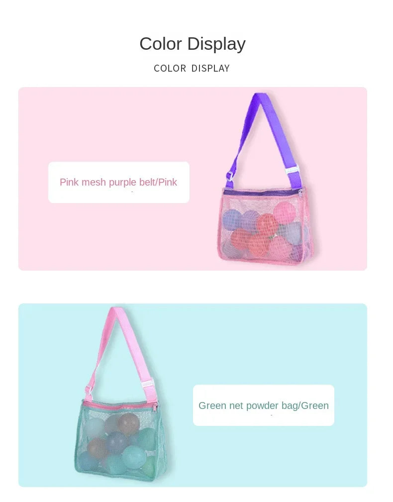 Children's Toy Storage Bag Travel Travel Beach Bag Hollow Can See Through The Beach Net Bag Shoulder Bag
