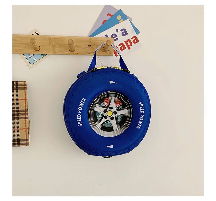 Children's Schoolbag Fashion Tyre Shaped Boys Girls Backpack 3D Cartoon Kindergarten Shoulder Bag Large Capacity Kids Handbag