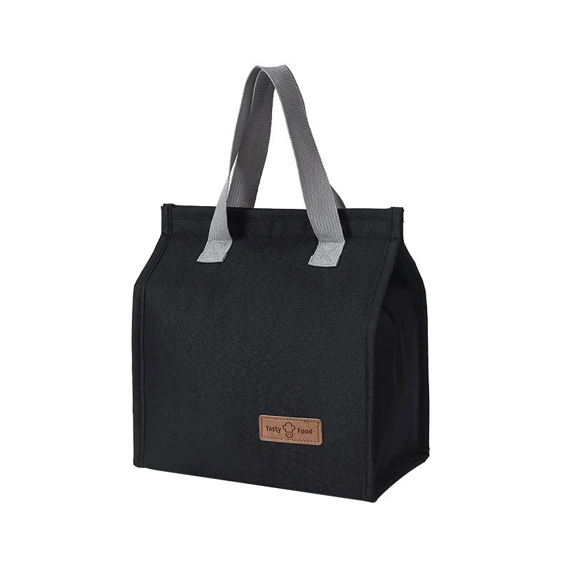 Lunch Bag Thermal Insulation Lunch Box Storage Handbag Solid Color Multifunctional Kid School Lunch Bags Picnic Food Pouch New