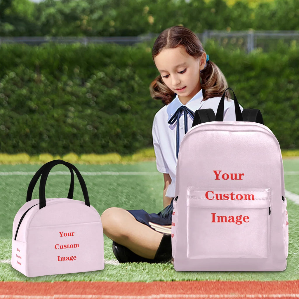 2025 New Children School Bags 2pcs Set Kids Custom pattern Backpack Boys Girls Schoolbag Baby Toddler Bag Mochila Infantil