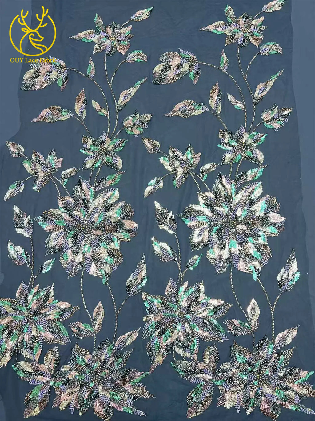 2026 Nigeria Wedding Dress Sewing High Quality African Groom Embroidery Beaded Lace Fabric French Sequin Tulle Lace Fabrics