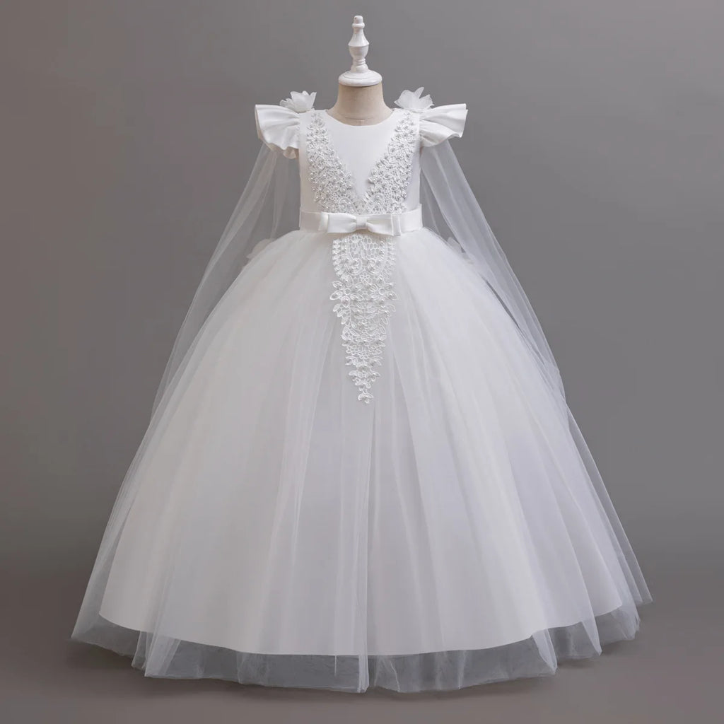 4-12 years old Dress up dance party girl dress tulle girl wedding dress elegant girl party dress kids Christmas dress