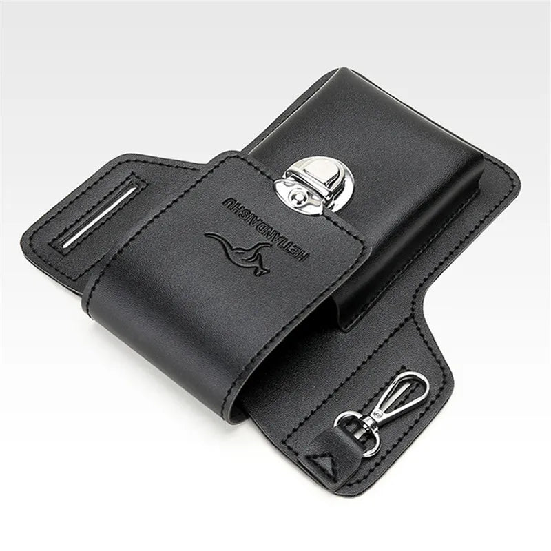 Phone Belt Bag For Men Bags Cell Phone Loop Holster Phone Pouch Wallet High Quality Multifunctional PU Leather Phone Case