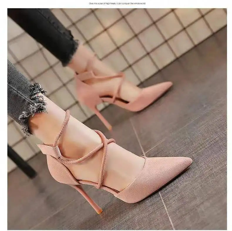 Sexy High Heel Sandals Women's New 202 Thin Heel Summer Open Toe Ba Zip Cross Bule Faionable Glitter Me High Heels