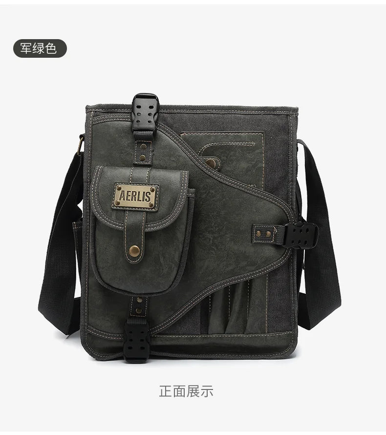 Man Messenger Shoulder Bag 2022 Canvas Business Casual Zipper Handbag Male Satchel Cross Body Bags Men bolsa crossbody bags sacs