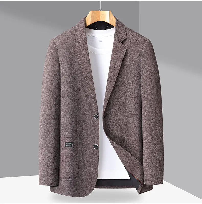 Men's High-end Suit Jacket Stylish and Handsome, Versatile and Trendy, Suitable for Middle-aged and Elderly Casual Business Wear