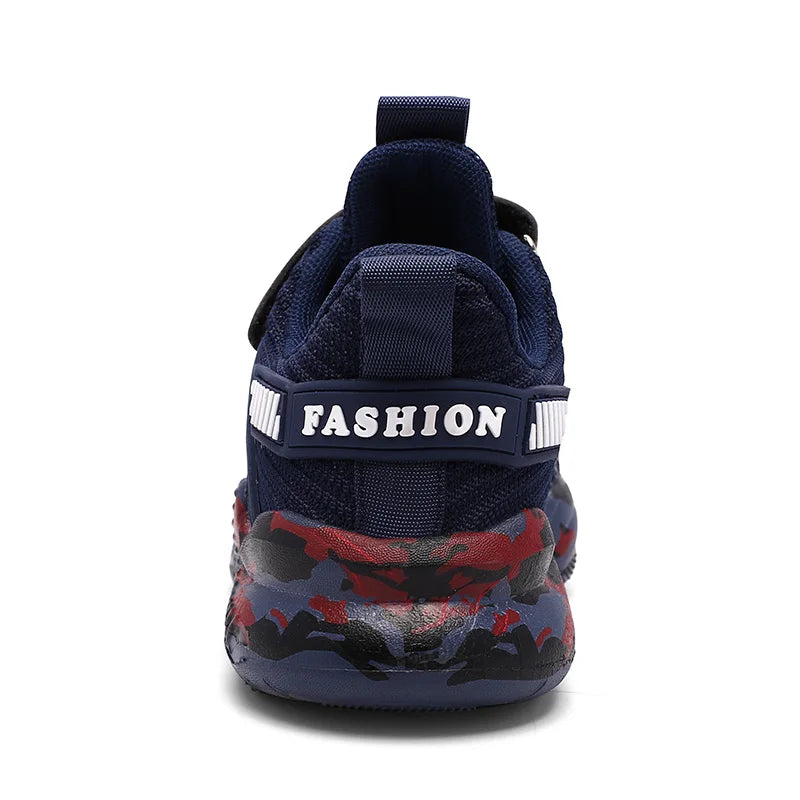 2025 New Kids Shoes Boy Sneaker Knit Platform Breathable Summer School Children Sports Shoes Fashion Tennis Shoes for Boy
