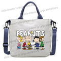 Snoopys Cartoon Canvas Bag Children Crossbody Bags School Bookbag Student Supplies Lightweight Portable Kawaii Shoulder HandBag