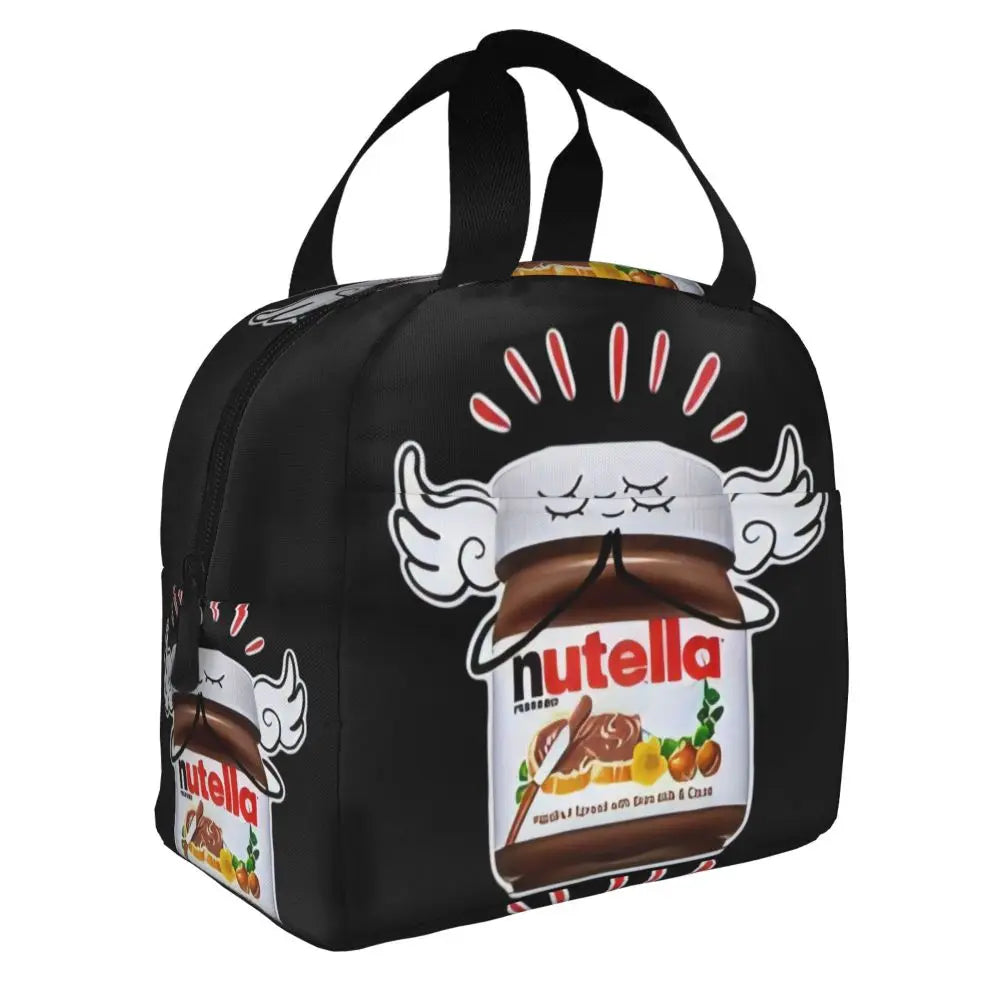 Custom Italy Nutellas Thermal Insulated Lunch Bag Women Portable Lunch Container for Outdoor Picnic Storage Food Box