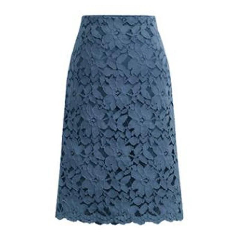 2026 New Women's Pink Skirt, Summer Lace Elegant Office Skirts Pencil Bandage Skirt for Women Skirts Knee-length High Waist