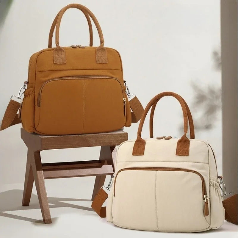 Women's Single Shoulder Bag Diaper Bags Casual Travel Nylon Crossbody Bag Lightweight Waterproof Large Capacity Shopping Handbag