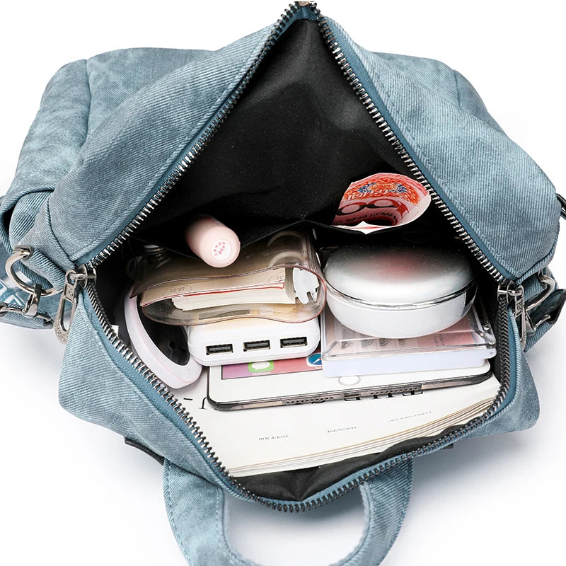 Ladies Daypacks Fashion Backpacks Women Big Travel Bagpack Large School Bags for Girls Solid Color Leather Rucksacks Female