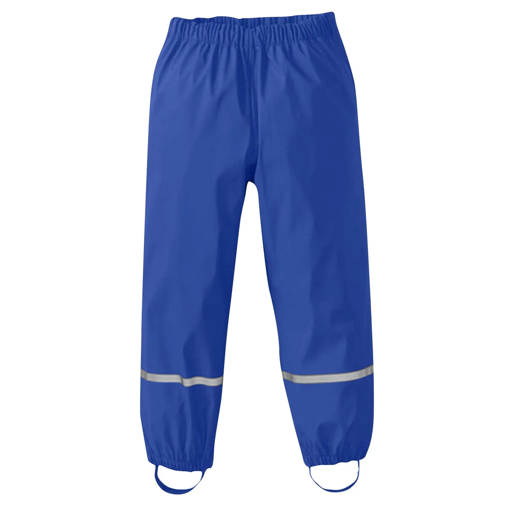 Children's Solid Color Loose Pencil Wind And Waterproof Mud Trousers Breathable Multi-function Casual Trouser For Boys And Girls