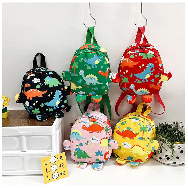Cute Children Bag Cartoon Dinosaur Kids School Bags Kindergarten Preschool Outdoor Travel Backpack for Boys Girls Anti-lost