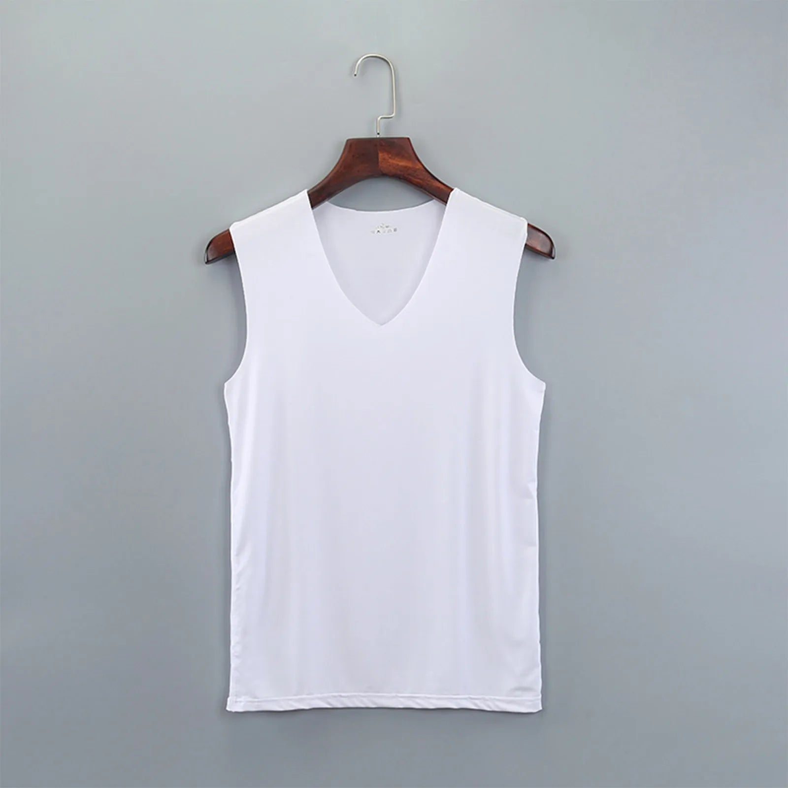 Men'S Top Men'S Summer Multi Color Sleeveless Vest Men'S Summer Ice Silk Traceless Thin Breathable Color V-Neck Sleeveless Top