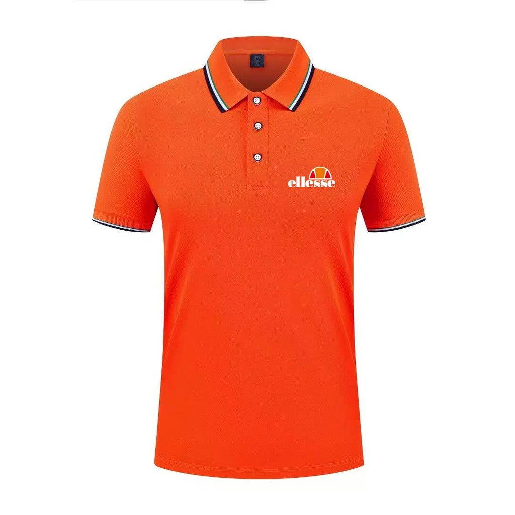 Golf men's collar knitted polo shirt, business casual men's short sleeved summer new clothing