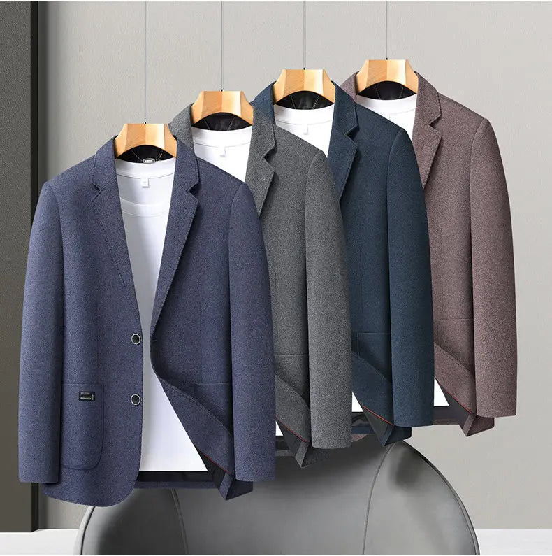 Men's High-end Suit Jacket Stylish and Handsome, Versatile and Trendy, Suitable for Middle-aged and Elderly Casual Business Wear