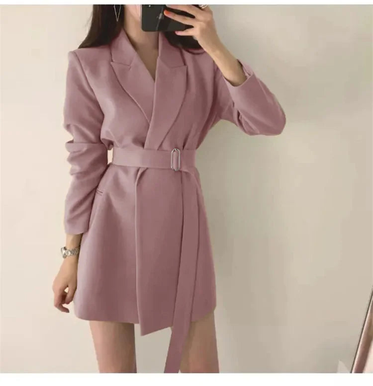 Women's Blazers New in Outer wears New in Casual Temperament High Quality Jacket Ladies Tops White Official Blazer Women