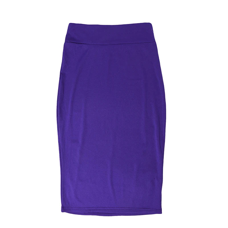 Women Skirt Bodycon Skirt Office Female Slim Knee Length High Waist Stretch Sexy Pencil Skirts Jupe Femme