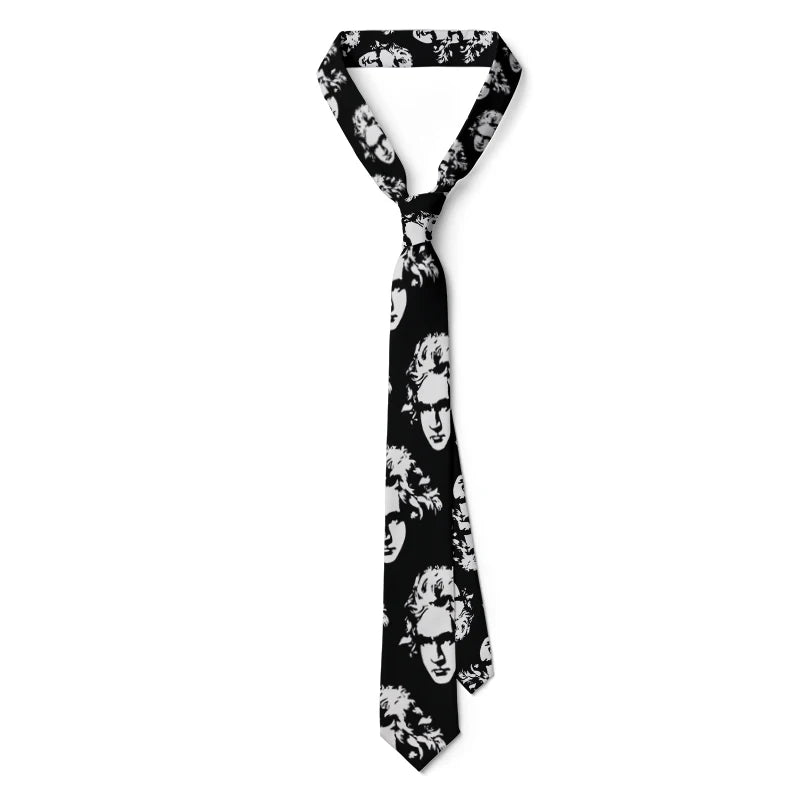 Art nouveau portrait tie classical oil painting casual slim tie 8cm men's fashion business tie party wedding accessories