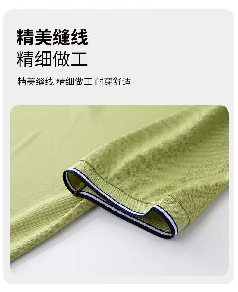 Golf men's collar knitted polo shirt, business casual men's short sleeved summer new clothing