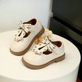 Cute bow Leather Girls Shoes 2025 New T-strap Oxfords Spring Kids Soft Shoes For Girl School Children Princess Dress Shoes