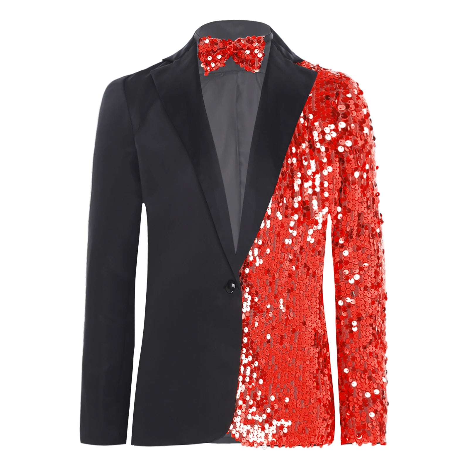 Kids Boys Sparkly Gentlemen Suits Jackets Formal Dress Blazer Sequin Blazer Coat Jacket Children Wedding Banquet Party Outfit