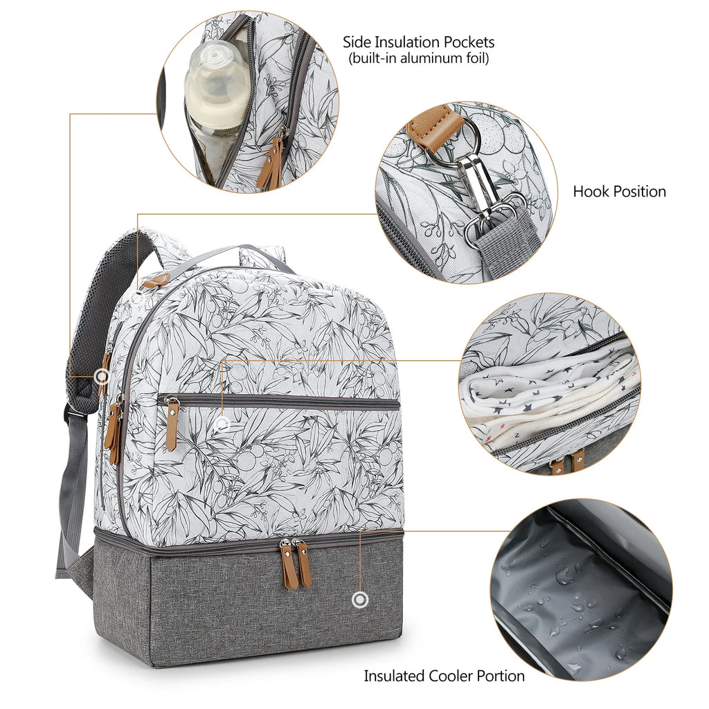 New Baby Diaper Bag Backpack Multifunctional Waterproof Maternity Nappy Bags Mommy Travel Backpack Stroller Bag Baby Nappy Cares