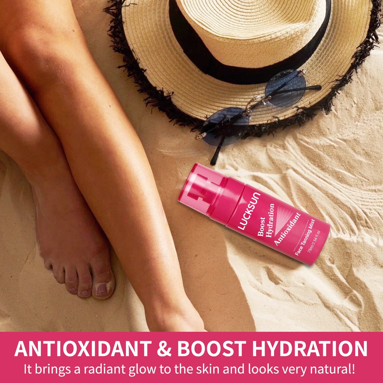 Body Self Tanning Spray Intensive Brown Boosting Summer Sunscreen Sunbath Protection Fake Tan Accelerator Spray Nourishing 75ML