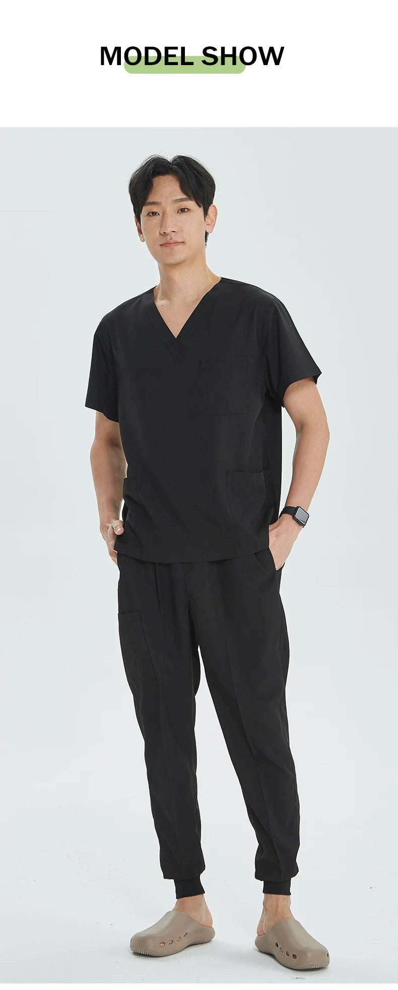 2026 V-neck Medical Nursing Uniforms for Men Short Sleeves Scrubs Surgical Sets Pediatrics Hospital Clothing S21