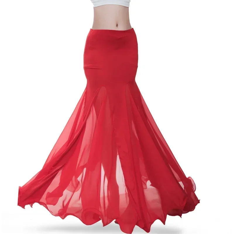 Maxi skirt women belly dance wear belly dance skirts belly costume clothes sexy dance skirt dancing dress