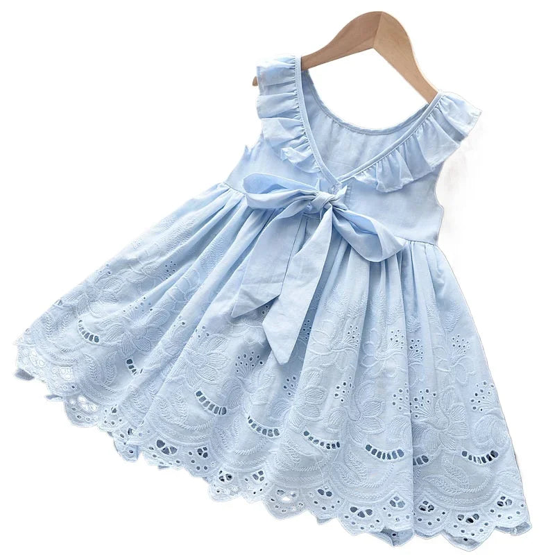 Baby Girls' Elegant Dresses 206 New Summer Kids Party Costumes Girl Floral Princess Outfits Children Vestidos Clothing