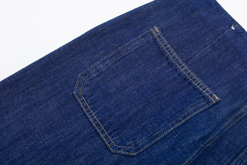 HH 2024 Spring Women 2 Piece Denim Trousers Suits Solid O Neck Coat Top + Pockets Elegant Female Straight Wide Leg Long Pant