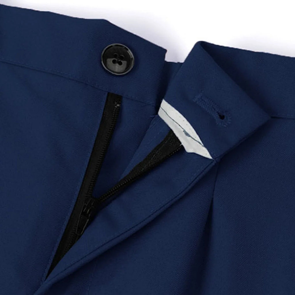 Kids Pants Boys Black School Uniforms Teenagers Formal Adjustable Waist Trousers Children Navy Blue Grey Birthday Gift Clothes