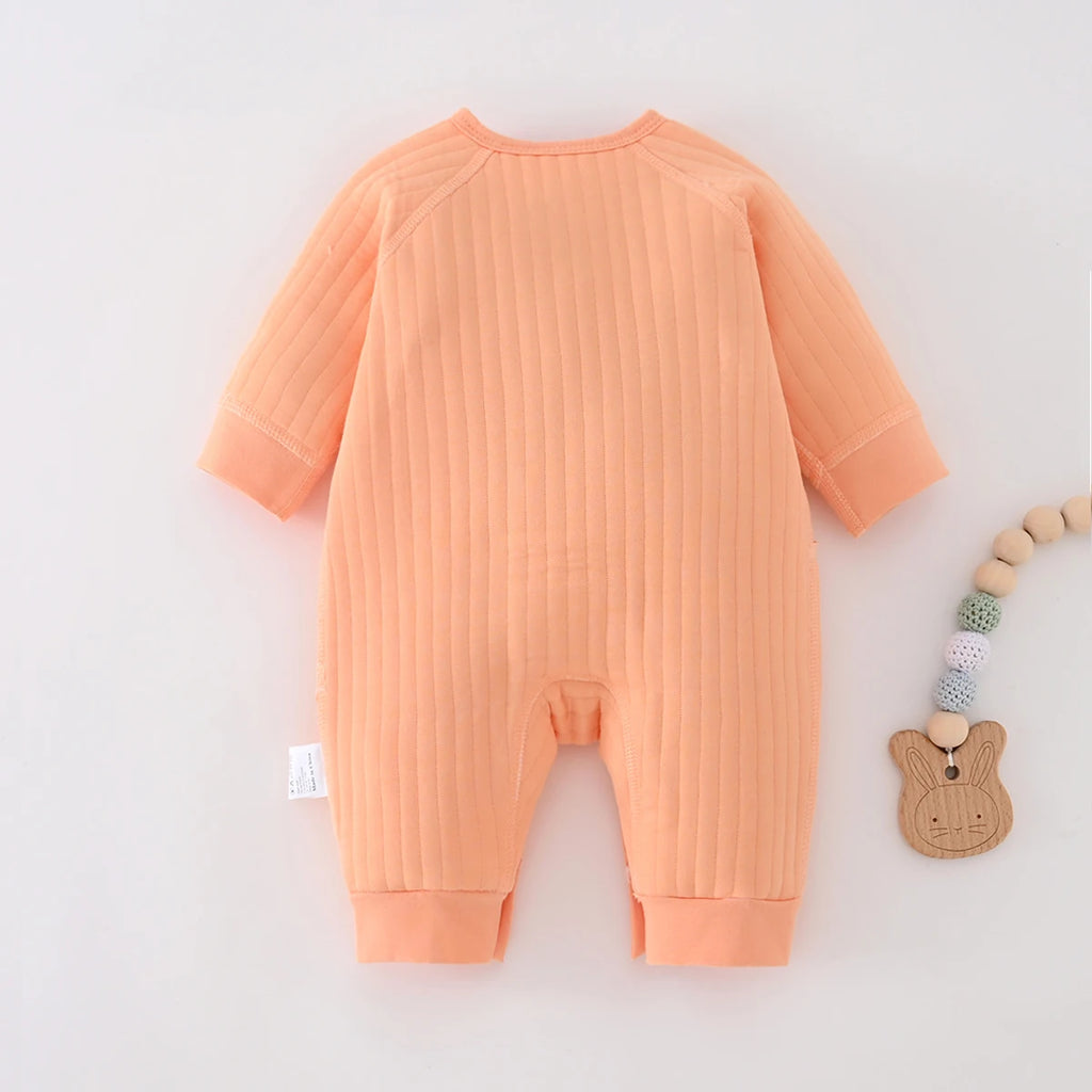 Somenie Boys Girls Bodysuit Newborn Winter Onesie Clothes Cotton Toddler Home Wear  0-6M Thickened Spring and Autumn Clothing