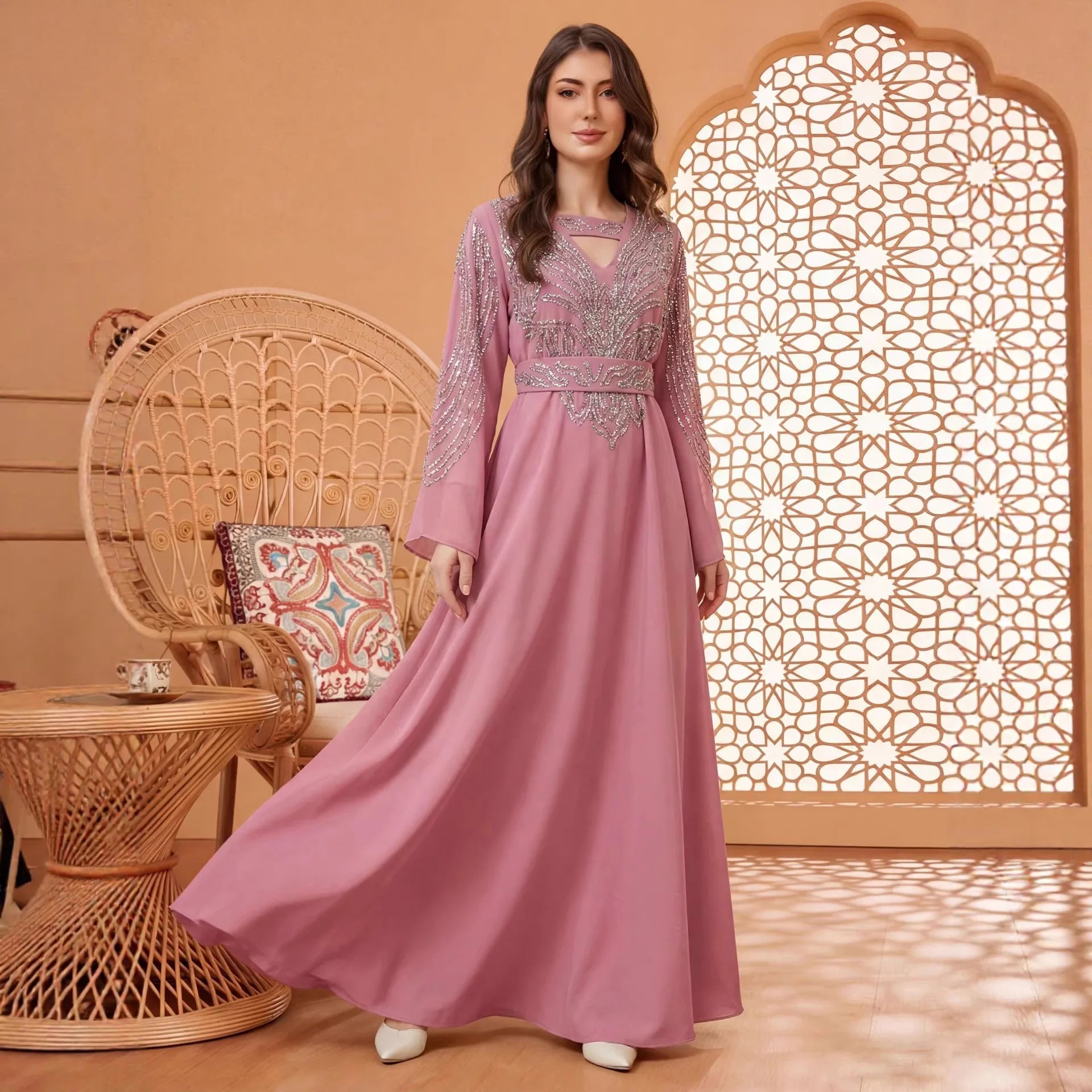 Eid Women Dresses Abaya Muslim Jalabiya Ramadan Long Dress Diamonds Sashes Morocco Dubai Abayas Kaftan Islam Vestidos 2026