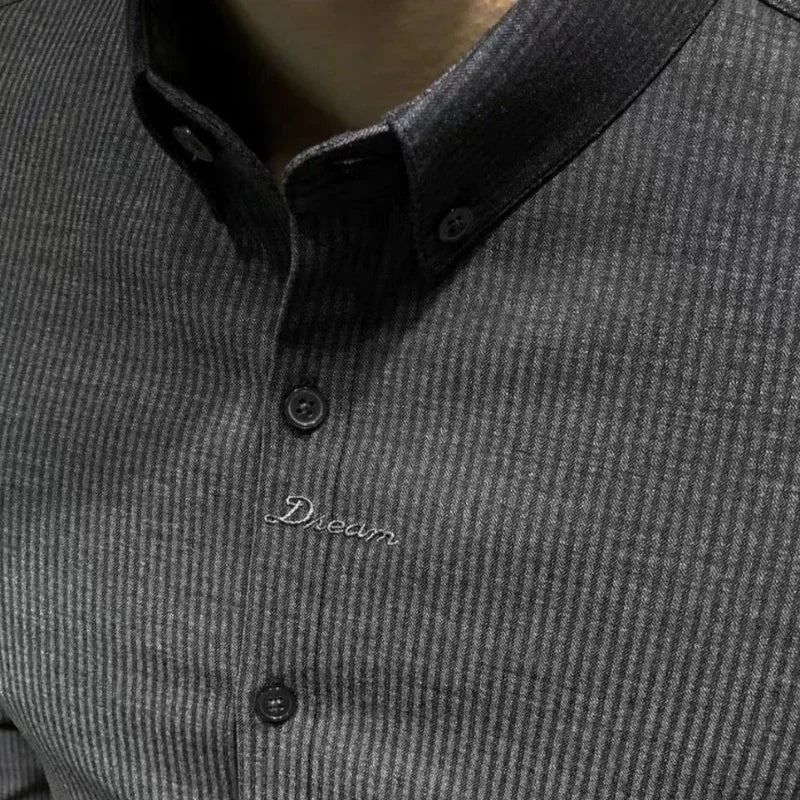 Shirts for Men Business Striped Plain Man Shirt Fashion 2026 with Collar Sale Cheap Things Stylish Hot Aesthetic Regular Brand