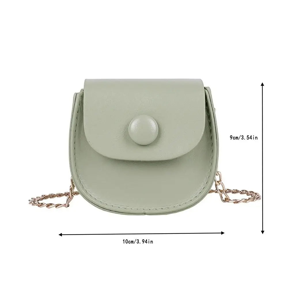 PU Leather Small Bag Coin Purse Wallet Card Holder Mini Saddle Bag Chain Crossbody Bag Women Shoulder Bag Female Handbag