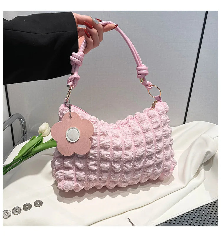 Women's New Handbag Korean Solid Color Dopamine Fashionable Versatile Shoulder Bag Luxury Brand High-quality Tote Bag